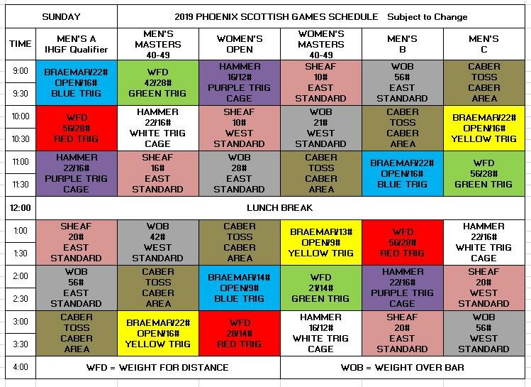 Sunday Schedule
